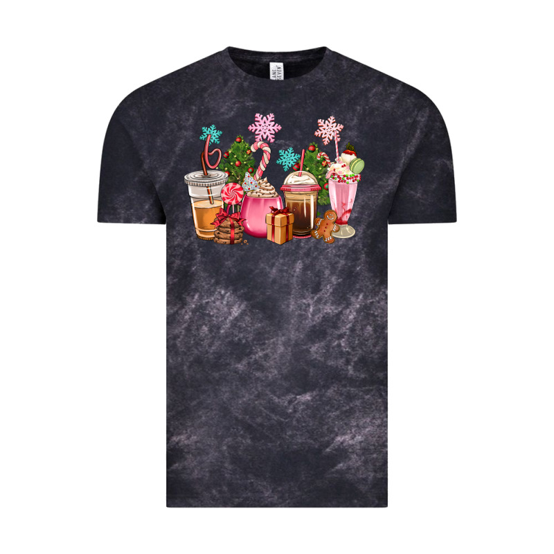 Pink Christmas Coffe Cups Vintage Tee by CowGirlArtShop | Teevron