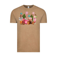 Vintage Coffee pink christmas coffe cups Vintage Tee - CowGirlArtShop