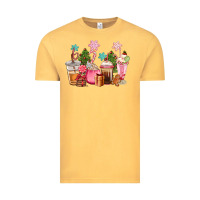 Vintage Mustard pink christmas coffe cups Vintage Tee - CowGirlArtShop