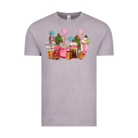 Vintage Zinc pink christmas coffe cups Vintage Tee - CowGirlArtShop