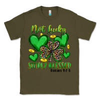 Army Green not lucky simply blessed Classic Tee - Artiststas
