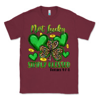 Burgundy not lucky simply blessed Classic Tee - Artiststas