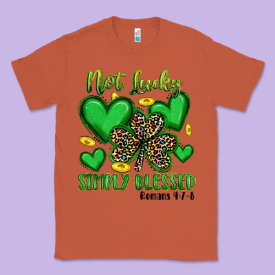Not Lucky Simply Blessed Classic Tee Designed By Artiststas