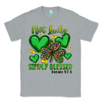 Heather Grey not lucky simply blessed Classic Tee - Artiststas