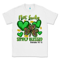 White not lucky simply blessed Classic Tee - Artiststas