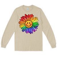 Mushroom rainbow smiley face sunflower Long Sleeve Tee - OliviaCreatesArt