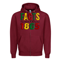 Burgundy facts matter 1865 Zipper Hoodie - Artiststas