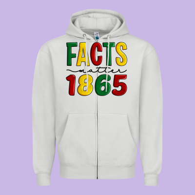 Facts Matter 1865 Zipper Hoodie Designed By Artiststas