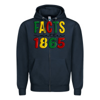 Navy facts matter 1865 Zipper Hoodie - Artiststas