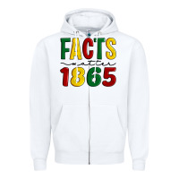 White facts matter 1865 Zipper Hoodie - Artiststas