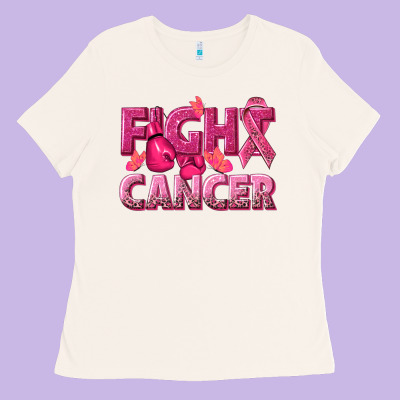 Fight Cancer Ladies Tee Designed By Nancycooperartshop