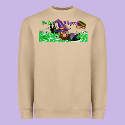 Too Cute To Spook Baby Orangutan Heavyweight Sweatshirt Designed By Lillyallendesigns