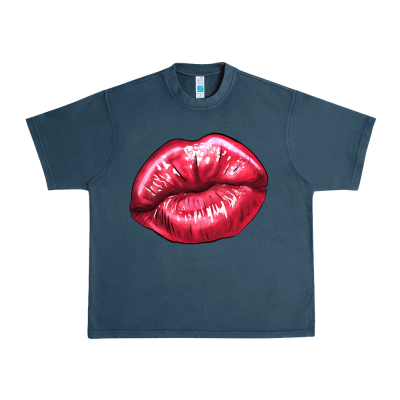 Lip Mark Valentine's Day Urban Heavy Tee by HowdyJamesFarm | Teevron