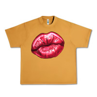 Peanut Butter Lip mark Valentine's Day Urban Heavy Tee - HowdyJamesFarm