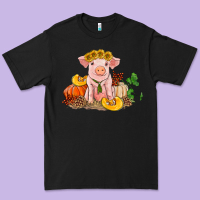 Fall Pig Premium Tee Designed By Ranaportraitstore