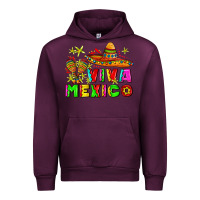 Mauve Wine viva mexico Urban Hoodie - AdoDesignShop