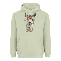Matcha alpaca Heavyweight Hoodie - BarkalooDesign