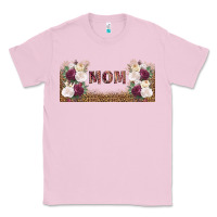 Bubblegum Pink mom burgundy flowers with leopard Classic Tee - TumblerDesignByShophia