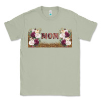 Matcha mom burgundy flowers with leopard Classic Tee - TumblerDesignByShophia