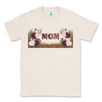 Natural mom burgundy flowers with leopard Classic Tee - TumblerDesignByShophia