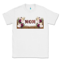 White mom burgundy flowers with leopard Classic Tee - TumblerDesignByShophia