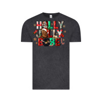 Vintage Black holly jolly babe Vintage Tee - CowGirlArtShop
