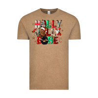 Vintage Coffee holly jolly babe Vintage Tee - CowGirlArtShop