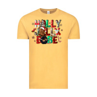 Vintage Mustard holly jolly babe Vintage Tee - CowGirlArtShop