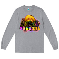 Heather Grey softball grandma Long Sleeve Tee - OliviaCreatesArt