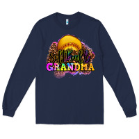 Navy softball grandma Long Sleeve Tee - OliviaCreatesArt
