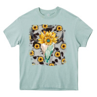 Arona cowhide sunflower gemstone bull skull Heavy Core Tee - JahusDesignShop