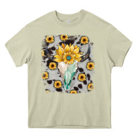Mossy cowhide sunflower gemstone bull skull Heavy Core Tee - JahusDesignShop