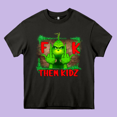 Fuck Them Kids Grinch Heavy Core Tee Designed By Bettercallsaul