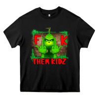 Black Fuck Them Kids Grinch Heavy Core Tee - Bettercallsaul