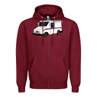 Burgundy mail truck Zipper Hoodie - Artiststas