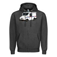 Charcoal Heather mail truck Zipper Hoodie - Artiststas
