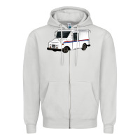 Dove Grey mail truck Zipper Hoodie - Artiststas