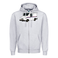 Heather Grey mail truck Zipper Hoodie - Artiststas