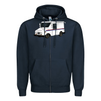 Navy mail truck Zipper Hoodie - Artiststas