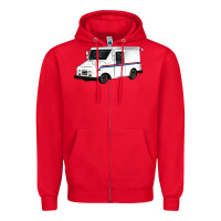 Red mail truck Zipper Hoodie - Artiststas
