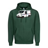 Sports Green mail truck Zipper Hoodie - Artiststas