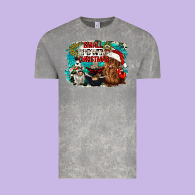 Small Town Christmas Vintage Tee Designed By Cowgirlartshop