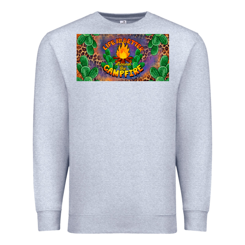 Life Is Better Around The Campfire License Plate Premium Sweatshirt by BarkalooDesign | Teevron
