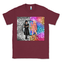 Burgundy gothic girl and colorful girl best friends Classic Tee - TumblerDesignByShophia