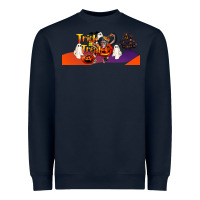 Navy Trick Or Treat Baby Chimpanzee Heavyweight Sweatshirt - LillyAllenDesigns