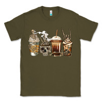 Army Green skeleton coffee Classic Tee - Jasminsmagicworld