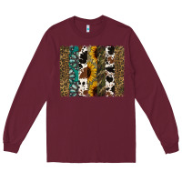 Burgundy Western Brushstroke Long Sleeve Tee - Jasminsmagicworld