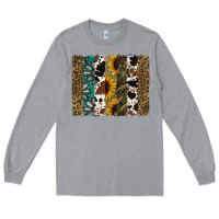 Heather Grey Western Brushstroke Long Sleeve Tee - Jasminsmagicworld