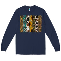 Navy Western Brushstroke Long Sleeve Tee - Jasminsmagicworld