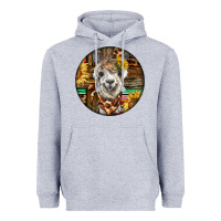 Heather Grey western alpaca Heavyweight Hoodie - BarkalooDesign